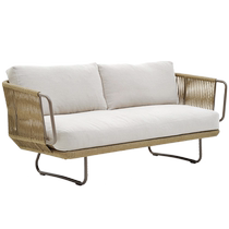 Outdoor sofa combination outdoor furniture courtyard terrace balcony villa hotel garden leisure rattan chair rattan sofa