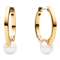 Pandora Pandora Pearl Earrings Gold Stylish and Elegant Gift for My Girlfriend Commuting