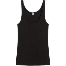 TOTEME womens 24 autumn and winter new style bark brown mixed color wool dense knitted low round neck vest suspender