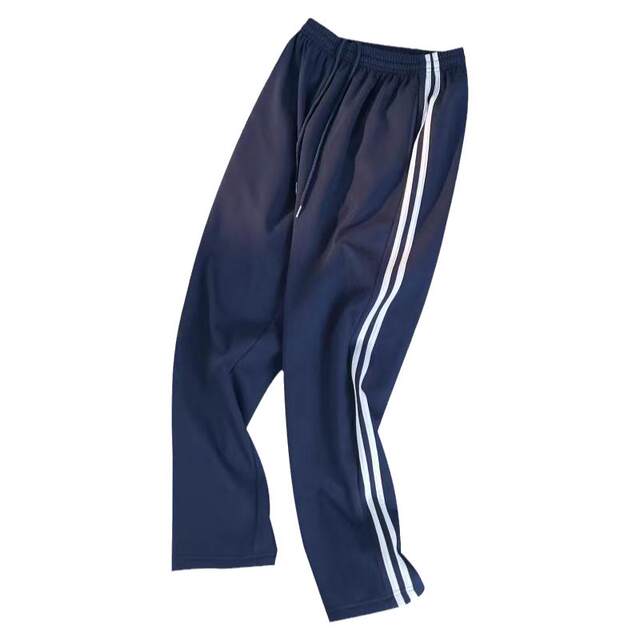 Autumn and winter school uniform pants with velvet, one stripe and two stripes