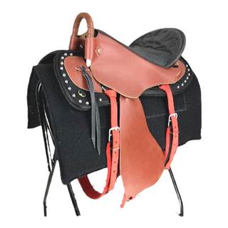 Saddle tourist saddle complete set of equestrian pony cowhide