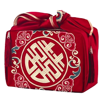 Wedding furoshiki bride dowry embroidery tassel red pot furoshiki a pair of wedding wedding supplies collection
