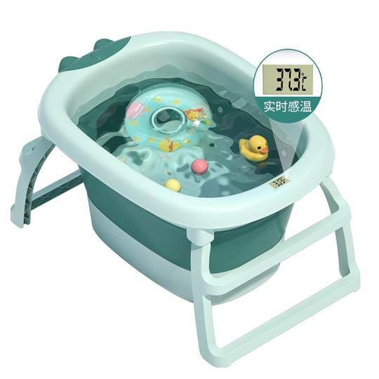 Baby foldable large bathtub swimming bucket