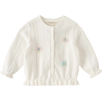 David Bella Girls Sweater 2024 New Spring Clothing Childrens Cotton Knitted Cardigan Baby Style Jacket Top