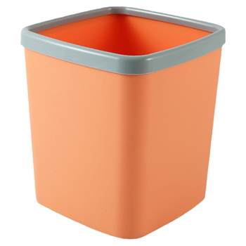 Desktop square small trash can plastic office without cover sorting garbage box with press ring mini living room wastebasket