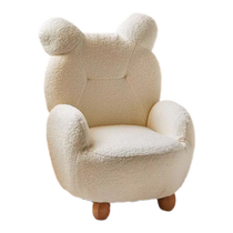 Mengshu Muyu Childrens Sofa Bear Sofa Chair Cute Baby Single Cartoon Lamb Velvet Lazy Back Chair