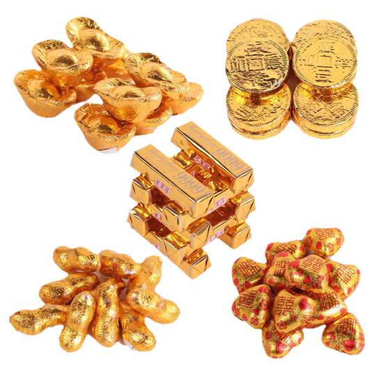 Pastel de cumpleaños de lingote de moneda de oro de chocolate para celebración de boda de cumpleaños