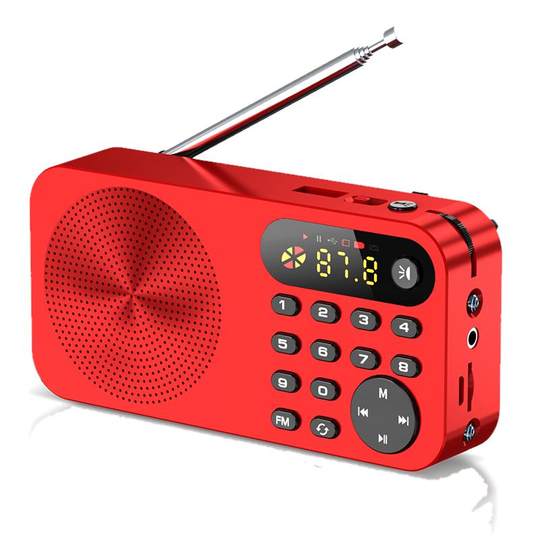 科凌收音机老人老年人新款便携式小型迷你随身半导体多功能可充电插卡FM调频广播学生四六级英语听力考试专用