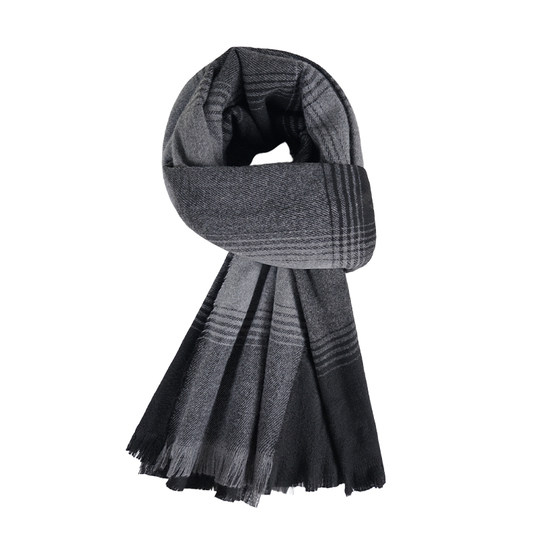 Pull back imitation wool scarf for men autumn and winter thickened and warm