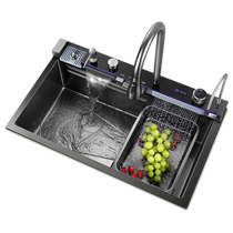 Weidas multifunctional rain shower sink kitchen 304 stainless steel sink large single bowl dishwashing sink 1710