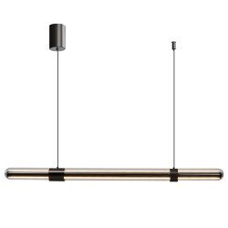 Restaurant Chandelier, Italian Minimalist Creative Design, Unique Artistic Sense, Linear Glass Island Table Lamp, Dining Table Chandelier