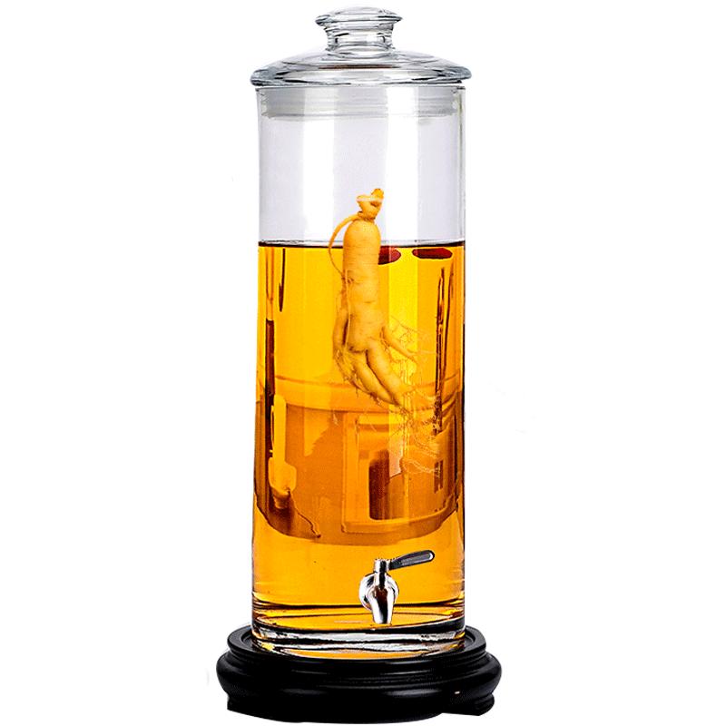Ginseng soaking wine bottle Lubian wine making jar glass soaking wine jar