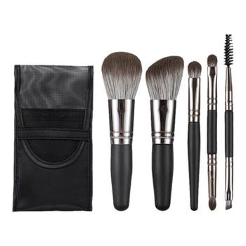Travel Size Mini Soft Portable Makeup Brush Set Small Loose Powder Brush Eye Shadow Brush 5 Pieces