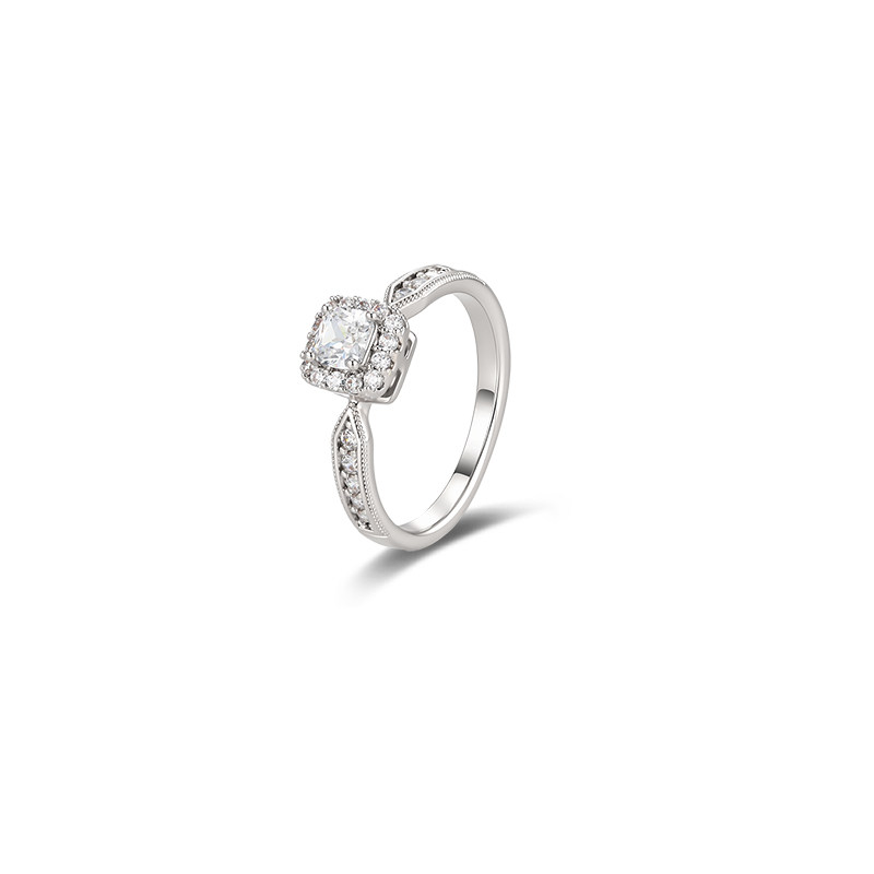 Xuping Dawn Light Temperament Rock Sugar Cube Ring Girly Cool Ins Style Fine Sparkling Exquisite Ring