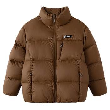 Asics children's down jacket 25 years winter winter short puff bread jacket for boys and girls, fluffy and waterproof