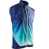 Decathlon sports windbreaker mens windproof light rainproof quick-drying sleeveless outdoor running marathon cross-country vest SAX1