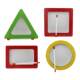 Orff percussion instrument transparent dumb drum kindergarten music teaching aids lollipop hand drum square special-shaped drum