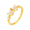 Ming brand jewelry double butterfly dream hard gold ring pure gold moissanite inlaid gold butterfly ring AFM0495