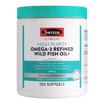 Swisse fish oil omega3 high concentration deep sea cod liver oil soft capsules for adults middle-aged and elderly DHA 200 capsules*2