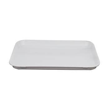Plastic tray melamine imitation porcelain white rectangular water cup