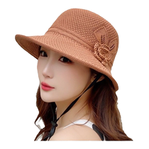 Summer sun hat for middle-aged and elderly people thin sun protection large brim breathable cool basin hat grandma and mother sun hat trendy hat