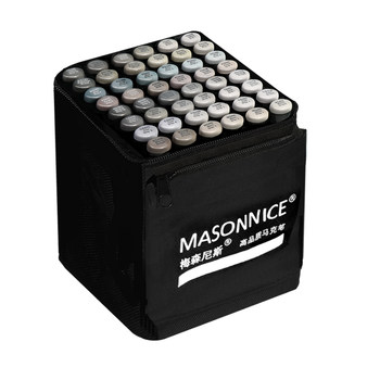 Masonis Marker Pen Gray Series Set, Gray Soft-Tip Art-Specific Charcoal Gray, High-Grade Blue-Gray, Warm Gray, Cool Gray, Sketching, Industrial Architecture, Landscape, Interior, Animation Design Pens