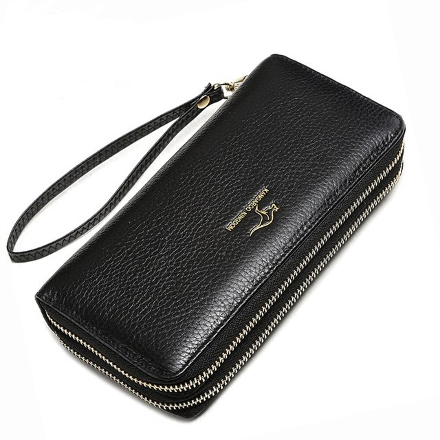New 2024 women's bag handbag women's head layer cowhide long wallet women's zipper genuine leather wallet double-layer large capacity