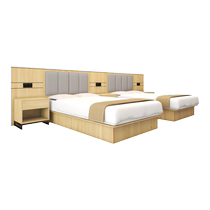 Customized hotel furniture standard rooms full set of beds chain B&B rental apartments single and double simple beds