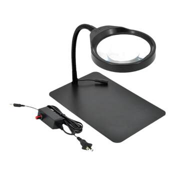 Pdok Desktop Magnifying Glass for Repair, High-Definition with Desk Lamp, 152340 Times Magnification, Suitable for Elderly Reading, Watch Repair, Electronics Industry, Mobile Phone Circuit Board Soldering, Workbench, Chip Engraving, and Inspection