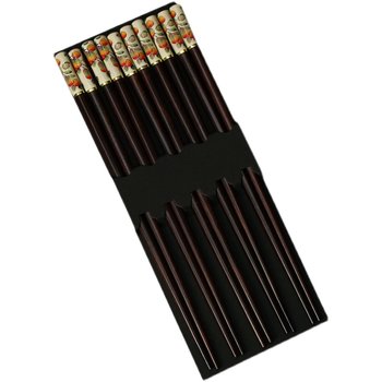Solid wood household wooden chopsticks solid wood crystal porcelain pattern