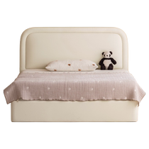 Genji Muyu childrens box bed cream style storage bed boys and girls single bed bedroom home white small bed