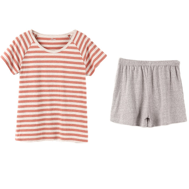 Dingguagua pure cotton home clothing set casual couple summer
