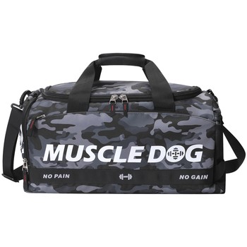 Muscle Dog Trendy ຖົງມືທີ່ມີຄວາມຈຸຂະຫນາດໃຫຍ່ camouflage gym ສອງສີກິລາ shoulder crossbody bag ຖົງເດີນທາງສໍາລັບຜູ້ຊາຍ