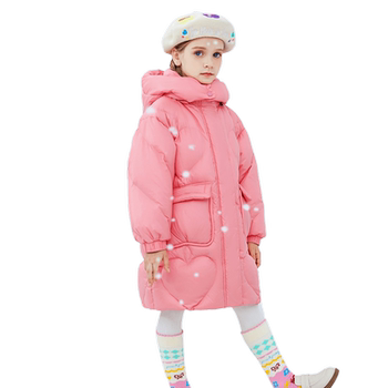 Down jacket mid-length thickened children's clothing kangbo