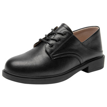 Women's dadong commuting lace-up round toe loose deep mouth shoes