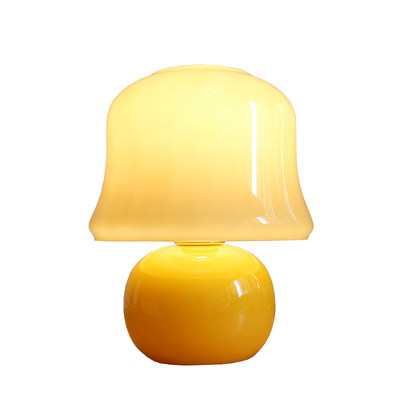 French Cream Table Lamp Muran Medieval Glazed Bedroom Bedside Lamp Nordic Warm Mushroom Lamp Gift High Sense