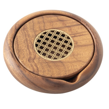 Walnut ຫມໍ້ເກັບຮັກສານ້ໍາຊາ tray ໃຫມ່ແບບຈີນຂະຫນາດນ້ອຍຕາຕະລາງຟອງແຫ້ງໃນຄົວເຮືອນໄມ້ແຂງ tray bubble ແຫ້ງສີມ່ວງ mat teapot mat