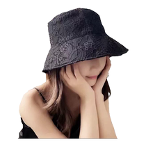 Lace Hollowed-out Fisherman Hat Summer Great Eatery Woman Breathable Basin Cap Sun Hat Foldable Portable Embroidered Korean Version Hat