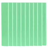 10 квадратных пилочек из губки зеленого цвета, двухсторонние матовые 100/180