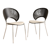 Pashaman retro style shell Internet celebrity chair modern simple new living room home backrest dining chair carbon steel chair