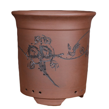 Yixing special price gentleman clearance purple clay flower pot