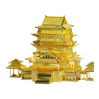 Pinku three-dimensional metal puzzle ancient building 3d tengwang pavilion