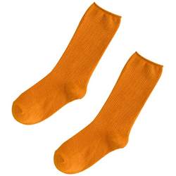 ຖົງຕີນສີແຂງ ຖົງຕີນຜູ້ຍິງ ins trend mid-stockings stockings net red pile socks long socks cotton socks versatile fashion autumn and winter