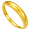 Chao Acer Imperial Style Dolphin Back Gold Ring Pure Gold Loach Back Plain Ring Aperture Birthday Gift Priced