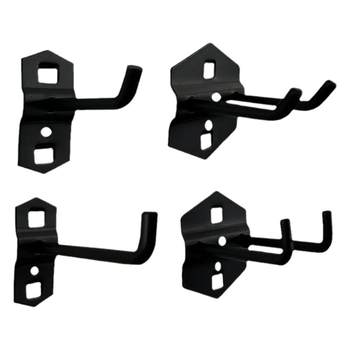 Metal square hole plate hardware tool hook black