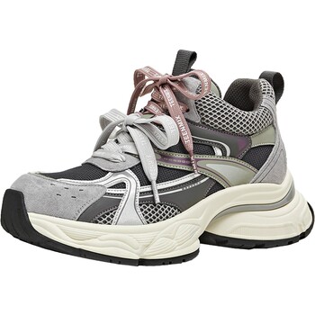 Tianmeiyi retro thick-soled heightening dad shoes plus velvet sports shoes women's casual shoes 2025 autumn new model bm081dd5