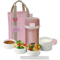 (Self-operated) tiger brand insulated lunch box bucket extra long insulated student lunch box Japanese style four-layer