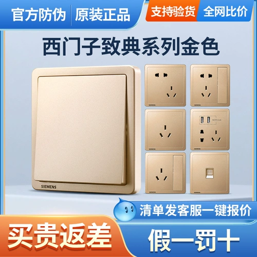 Siemens Switch Socket Hove Panel для Dian Dian Golden One -Two Одно двойное двойное двойное двойное.