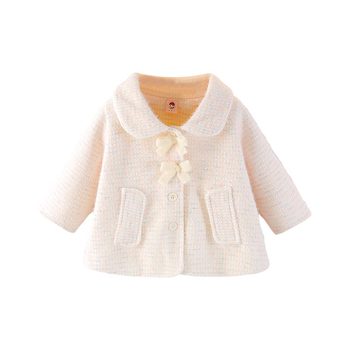 Girls' stylish imitation mink velvet warm top and small jacket