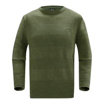 Jeep mens autumn and winter wool simple warm sweater round neck sweater bottoming shirt solid color stretch top